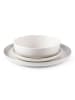 Trendy Kitchen by EXCÉLSA 12-częściowy zestaw talerzy "Nordic" w kolorze białym