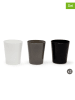 Trendy Kitchen by EXCÉLSA 6-delige set: glazen "Portofino" zwart/grijs/wit - 300 ml