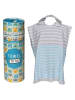 Towel to Go Poncho "Towel To Go - Playa" in Grau/ Hellblau - (L)68 x (B)48 cm