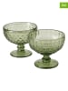 Boltze 2er-Set: Schalen "Aurora" Grün - (H)10 cm