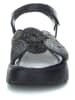 Think! Leder-Sandalen "Sing" in Schwarz