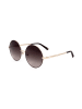 Swarovski Damen-Sonnenbrille in Gold/ Braun