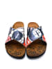 Calceo Slippers wit/rood