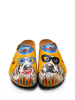 Calceo Clogs mosterdgeel/meerkleurig