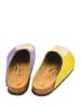 Calceo Clogs in Gelb/ Lila