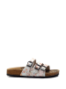 Calceo Pantoletten in Creme/ Bunt