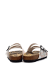Calceo Pantoletten in Creme/ Bunt