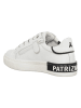 Patrizia Pepe Leder-Sneakers in Weiß/ Schwarz