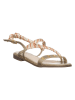 Patrizia Pepe Skórzane sandały w kolorze złoto-srebrnym
