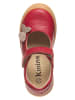 Kmins Leren ballerina's met bandje rood