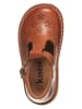 kmins Leren enkelsandalen lichtbruin
