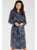 Awama Jurk bruin/blauw