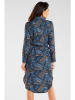 Awama Kleid in Braun/ Blau