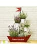 Profigarden Stojak "Sailing ship" w kolorze czerownym na rośliny - 66 x 88 x 28 cm