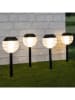 Profigarden Solarne lampy ogrodowe LED (4 szt.) w kolorze czarnym na trzonku - wys. 30 cm
