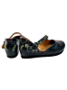 Goby Leder-Ballerinas in Dunkelblau/ Bunt