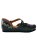 Goby Leder-Ballerinas in Dunkelblau/ Bunt