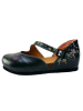Goby Leder-Ballerinas in Dunkelblau/ Bunt