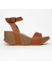 Blue Bay Sleehaksandalen "Ellie" lichtbruin