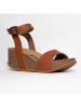 Blue Bay Sleehaksandalen "Ellie" lichtbruin