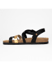 Blue Bay Sandalen "Marte" zwart/ goudkleurig