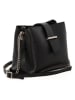 Mia Tomazzi Leder-Umhängetasche "Cipria" in Schwarz - (B)21 x (H)17 x (T)10 cm