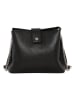 Mia Tomazzi Leder-Umhängetasche "Cipria" in Schwarz - (B)21 x (H)17 x (T)10 cm