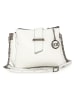 Mia Tomazzi Skórzana torebka "Cipria" w kolorze białym - 21 x 17 x 10 cm