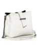 Mia Tomazzi Leder-Umhängetasche "Cipria" in Weiß - (B)21 x (H)17 x (T)10 cm