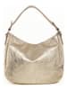 Mia Tomazzi Leder-Schultertasche "Molise" in Gold - (B)30 x (H)20 x (T)8 cm