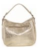 Mia Tomazzi Leder-Schultertasche "Molise" in Gold - (B)30 x (H)20 x (T)8 cm
