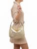 Mia Tomazzi Leder-Schultertasche "Molise" in Gold - (B)30 x (H)20 x (T)8 cm
