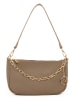 Mia Tomazzi Leren schoudertas lichtbruin - (B)29 x (H)17 x (D)6 cm