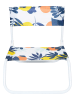 Garden Spirit Krzesło składane "Rio" w kolorze białym ze wzorem - 52 x 47 x 44 cm