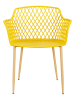 Garden Spirit Krzesła ogrodowe (4 szt.) "Malaga" w kolorze żółtym - 62 x 80 x 54 cm