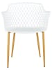Garden Spirit Krzesła ogrodowe (4 szt.) "Malaga" w kolorze białym - 62 x 80 x 54 cm