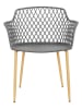 Garden Spirit 4er-Set: Gartenstühle "Malaga" in Grau - (B)62 x (H)80 x (T)54 cm