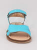 TREVIRGOLAZERO Skórzane sandały w kolorze błękitnym