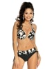 Meriell Club Bikini in Schwarz/ Weiß