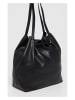 Victor & Hugo Paris Leder-Schultertasche "Luna" in Schwarz - (B)31 x (H)35 x (T)16 cm