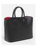 Victor & Hugo Paris Leder-Henkeltasche "Nisa" in Schwarz - (B)31 x (H)25 x (T)14 cm