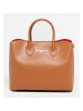 Victor & Hugo Paris Leder-Henkeltasche "Nisa" in Camel - (B)31 x (H)25 x (T)14 cm