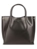 Victor & Hugo Paris Leder-Henkeltasche "Lava" in Schwarz - (B)32 x (H)32 x (T)10 cm