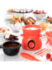 InnovaGoods Schokoladenfondue mit Zubehör in Rot/ Schwarz - (B)14,7 x (H)12,5 x (T)14,7 cm