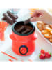InnovaGoods Schokoladenfondue mit Zubehör in Rot/ Schwarz - (B)14,7 x (H)12,5 x (T)14,7 cm