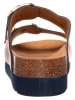 Scholl Leren slippers "Ilary 2 Straps" donkerblauw