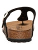 Birkenstock Zehentrenner "Gizeh" in Schwarz/ Gold - Weite N