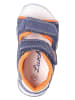 Lurchi Skórzane sandały "Janosch" w kolorze granatowo-pomarańczowym