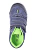 Lurchi Skórzane sneakersy "Mobo" w kolorze zielono-granatowym