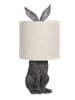 Clayre & Eef Tafellamp grijs/wit - (H)43 x Ø 20 cm